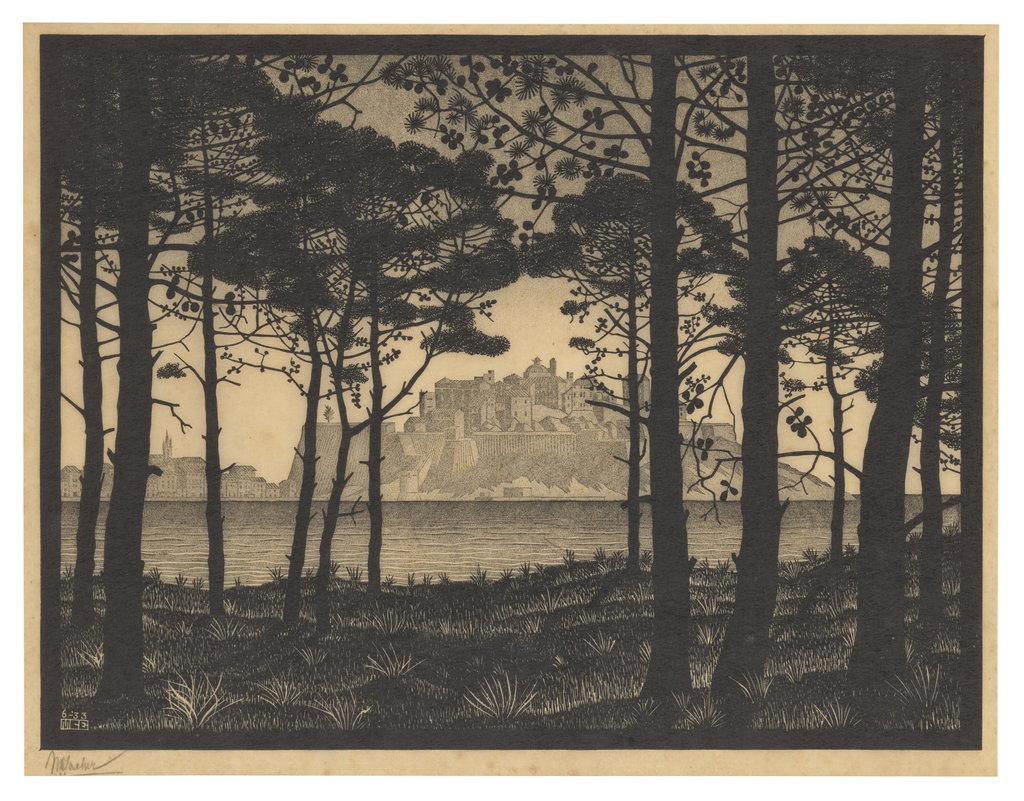 Pineta of Calvi, Corsica by MC Escher sold for $221,600. Image courtesy of Christie's