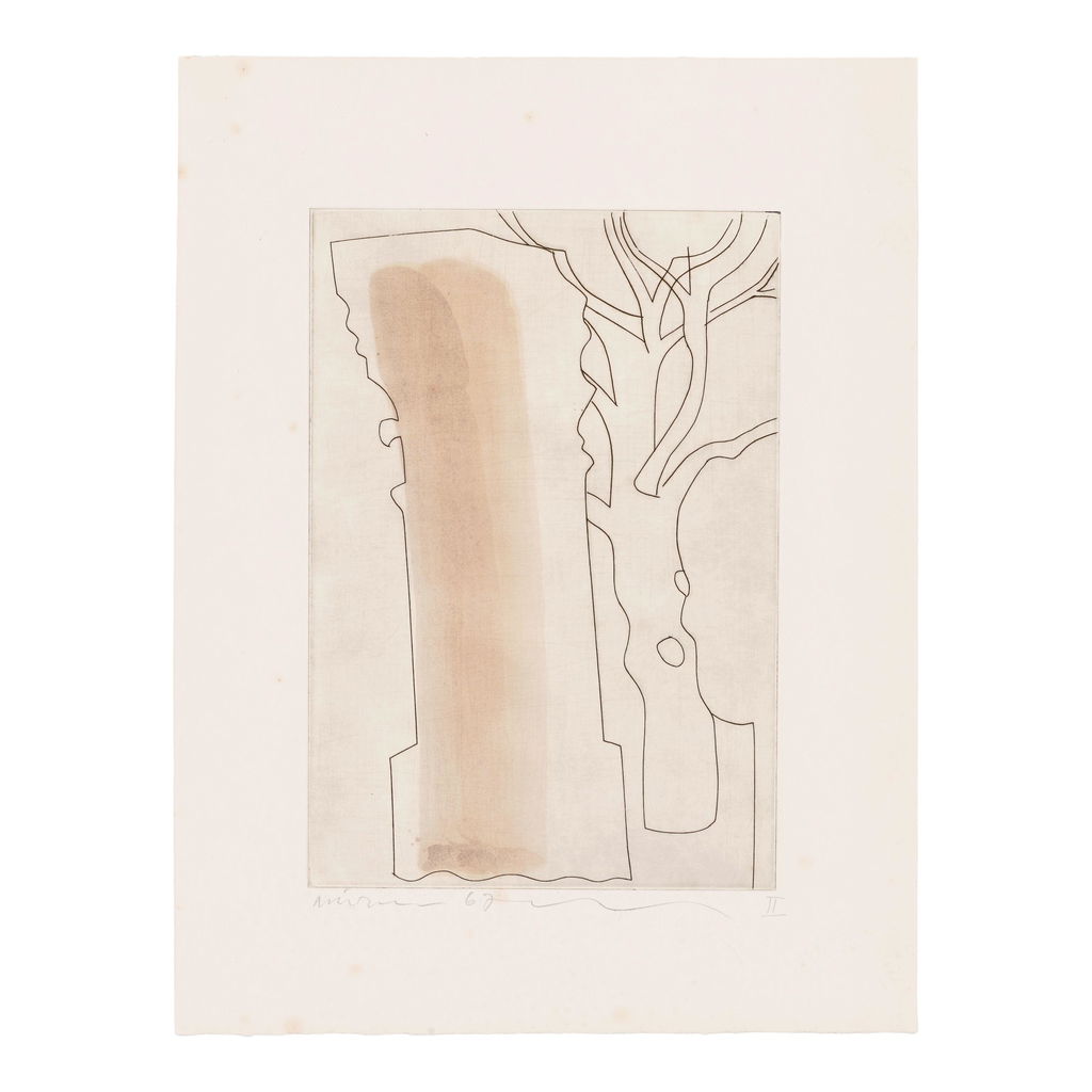 Greek and Turkish Forms by Ben Nicholson sold for $11,500 (1340% above estimate). Image courtesy of Bonhams
