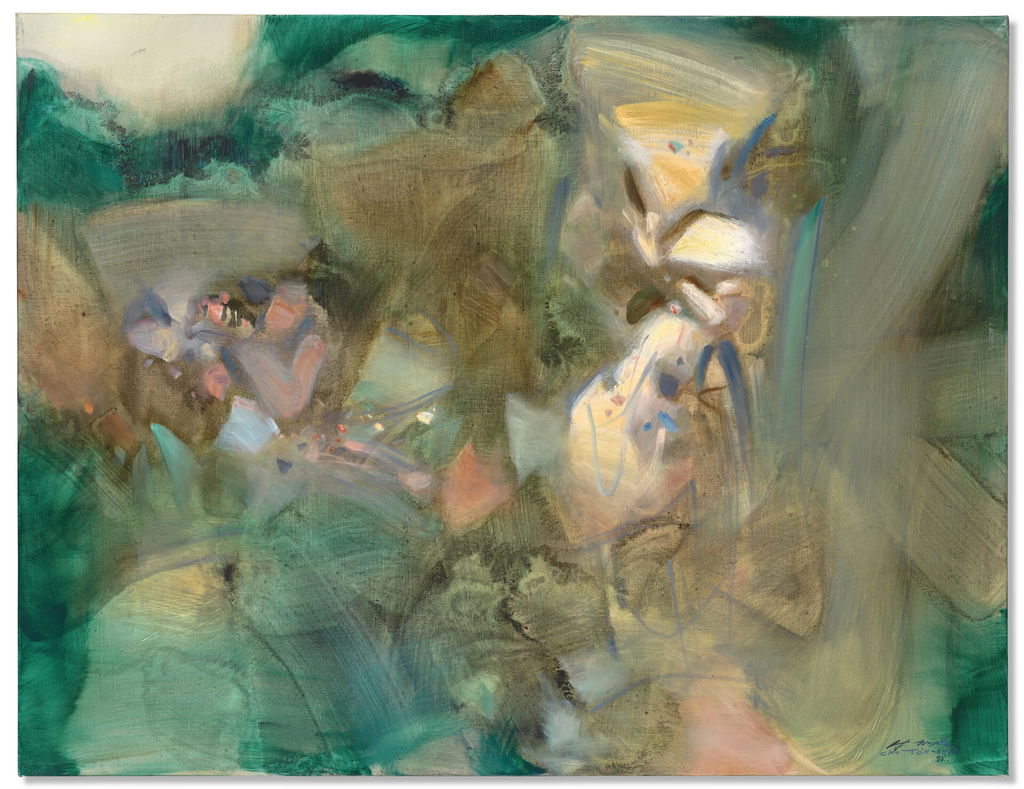 Profondeurs veloutées by Chu Teh-chun sold for $229,100.
Image courtesy of Christie's Online