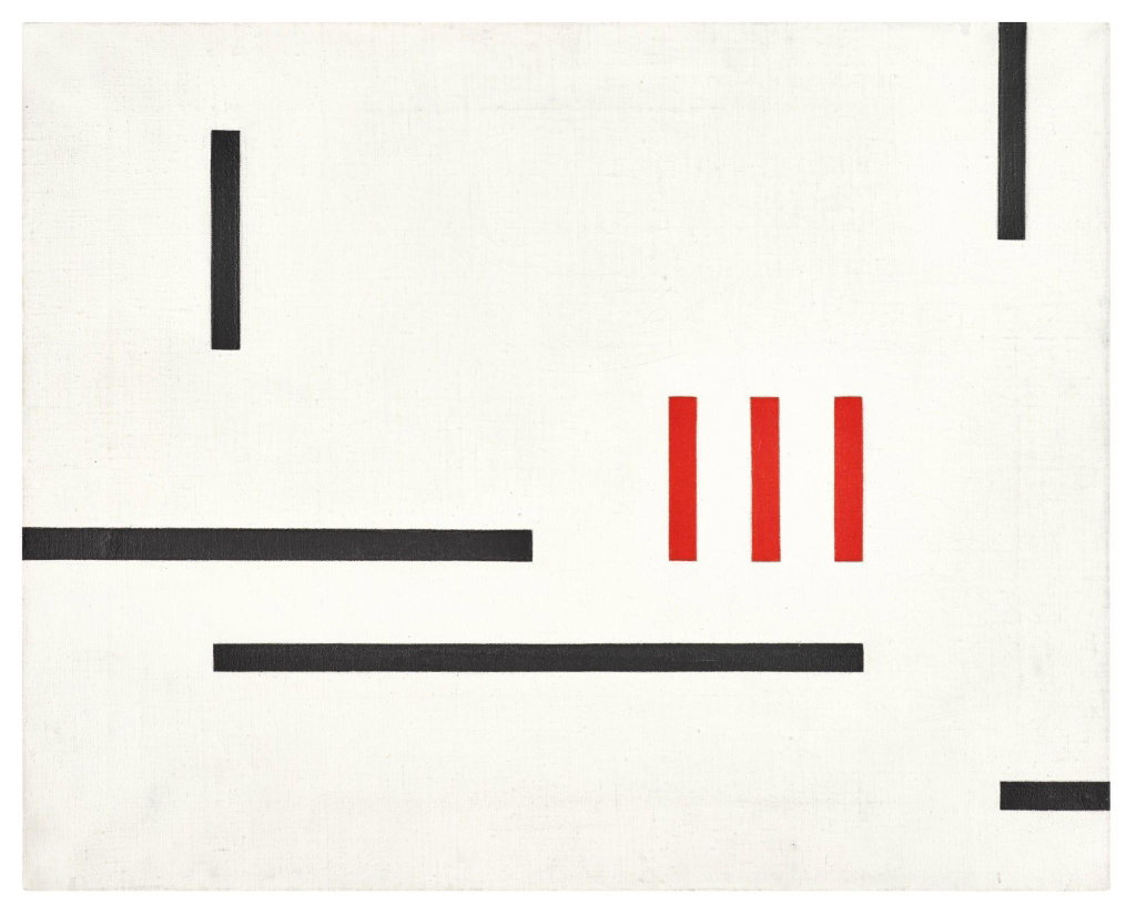 White, Black And Red (1950). Sold for $307,500 in 2020. Image courtesy of Sotheby's