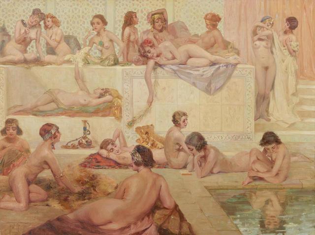 At the baths (Undated). Sold for $25,300 in 1995. Image courtesy of Christie's