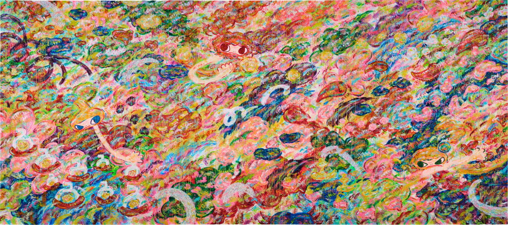 Untitled by Ayako Rokkaku sold for $530,300.
Image courtesy of Phillips
