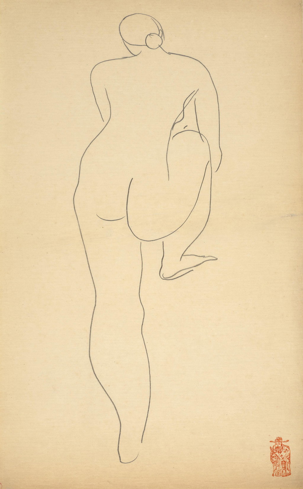 Standing Nude Viewed from Behind by Sanyu sold for $32,600. Image courtesy of Christie's