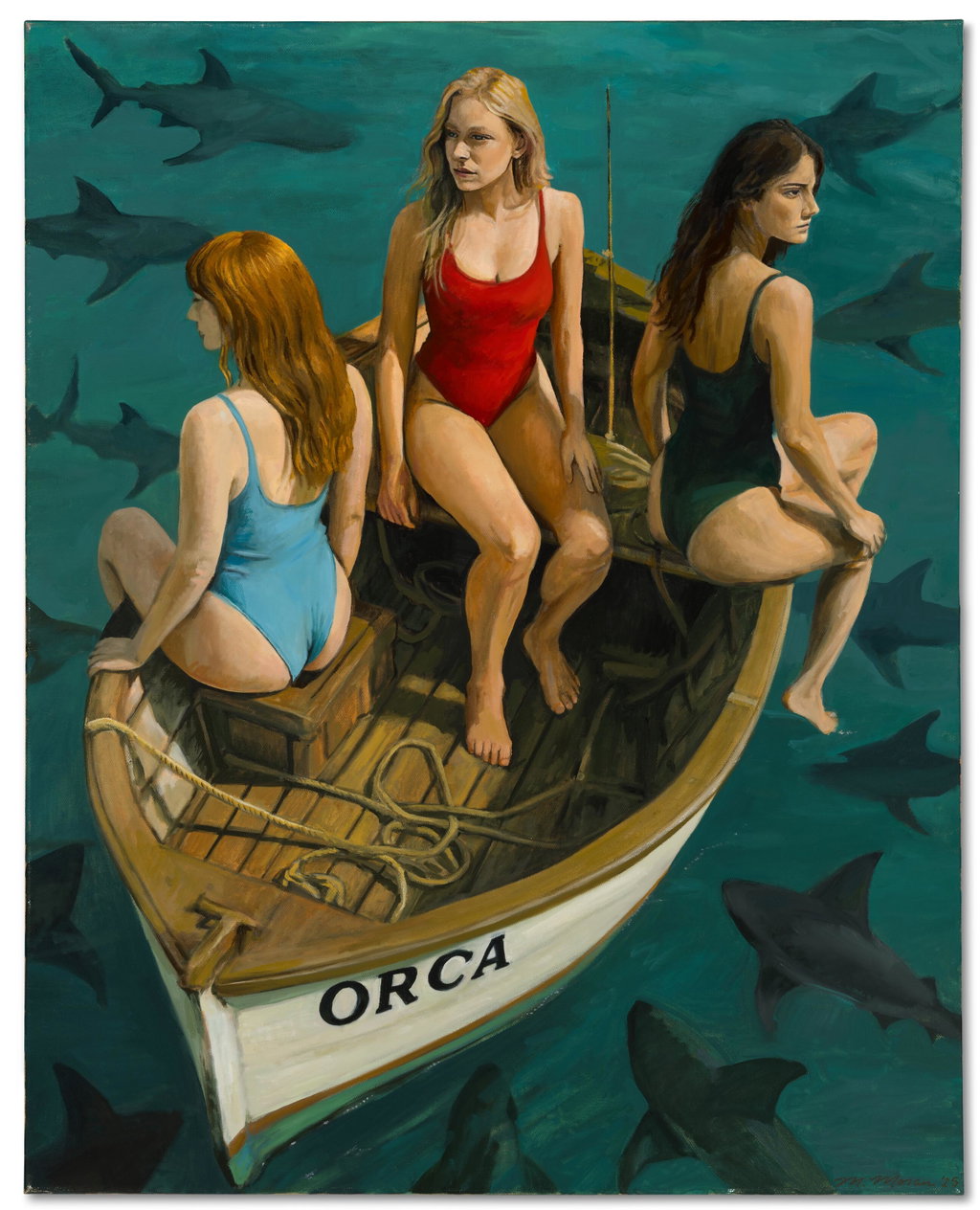 Man Eaters by Maggie Moran sold for $4,826. Image courtesy of Christie's