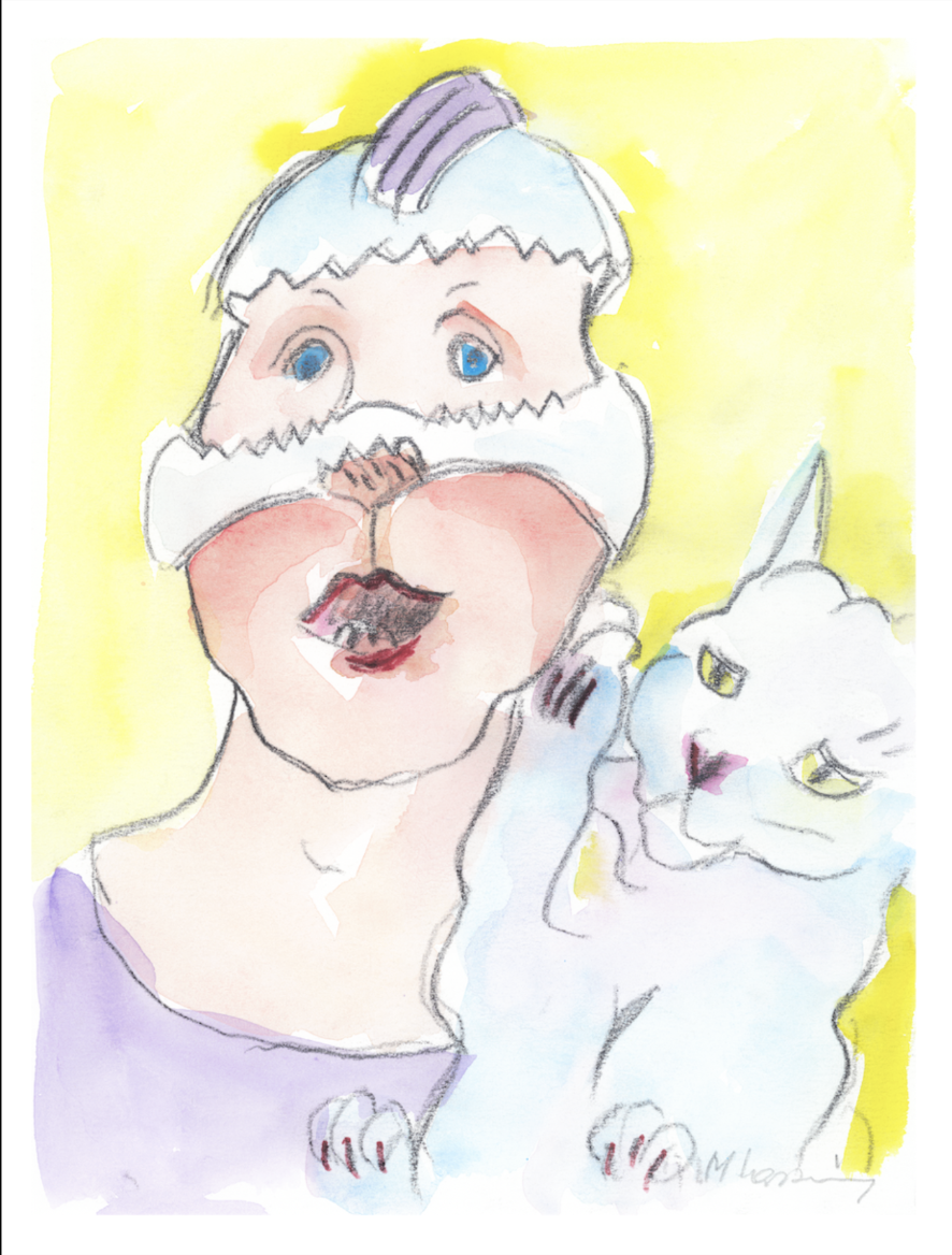 Maria Lassnig - Untitled, ca. 2000 - 2002. Watercolor on paper © Maria Lassnig Foundation. © Prolitteris, Zurich, Switzerland