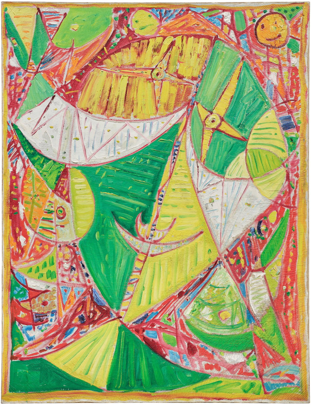 Green Mask (Grøn maske) by Egill Jacobsen sold for $38,700. Image courtesy of Phillips