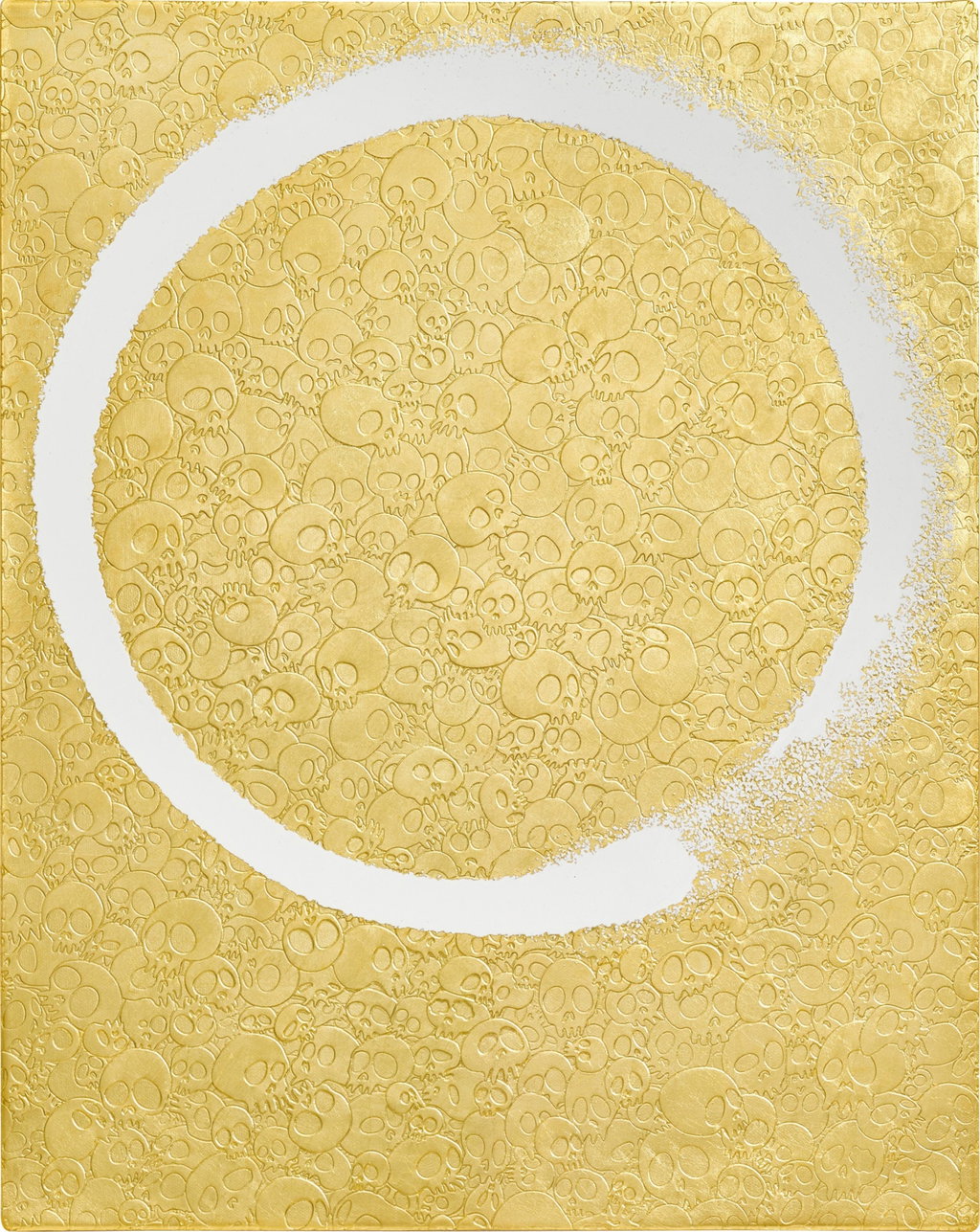 Ensō: Yellow River by Takashi Murakami sold for $73,500. Image courtesy of Sotheby's