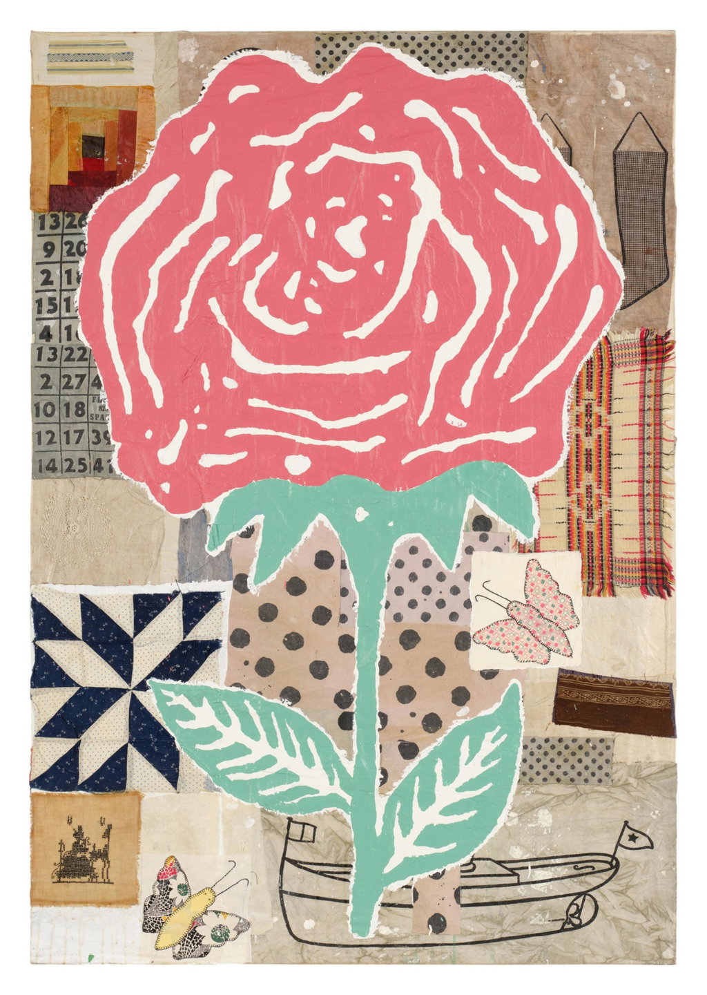 The Butterfly Flower #3 by Donald Baechler sold for $179,200. Image courtesy of Sotheby's