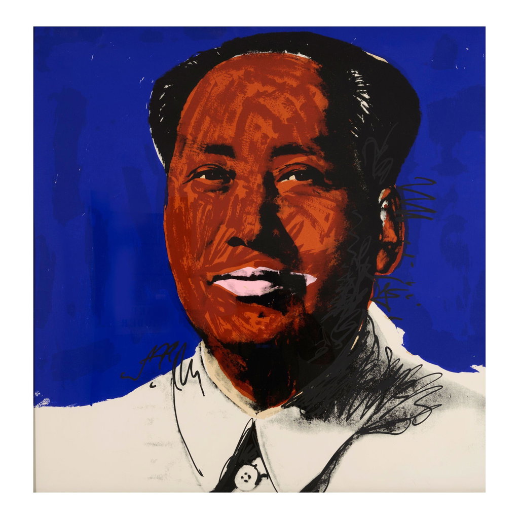 Mao by Andy Warhol sold for $32,100. Image courtesy of Bonhams Cornette de Saint Cyr