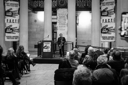 Artists Rally for First Amendment Rights at NYC’s Federal Hall