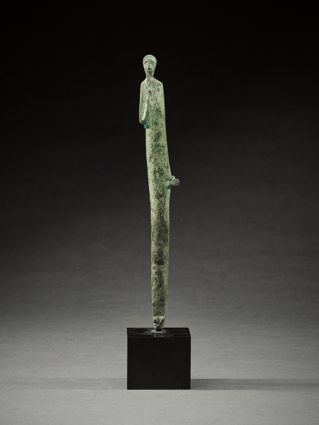 A Bronze Figure of a Priest by Umbro-Etruscan, circa 4th century B.C sold for $125,400. Image courtesy of Sotheby's