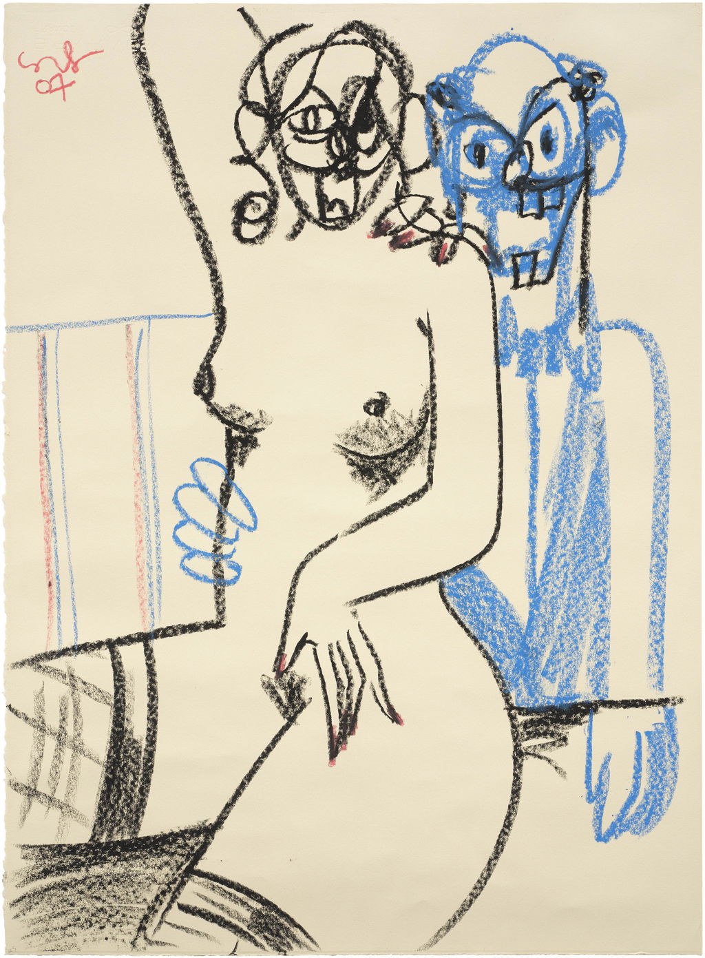Untitled by George Condo sold for $69,800.
Image courtesy of Phillips