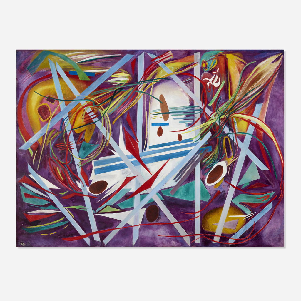 Con fuoco (1945). Sold for $182,700 in 2024. Image courtesy of Wright