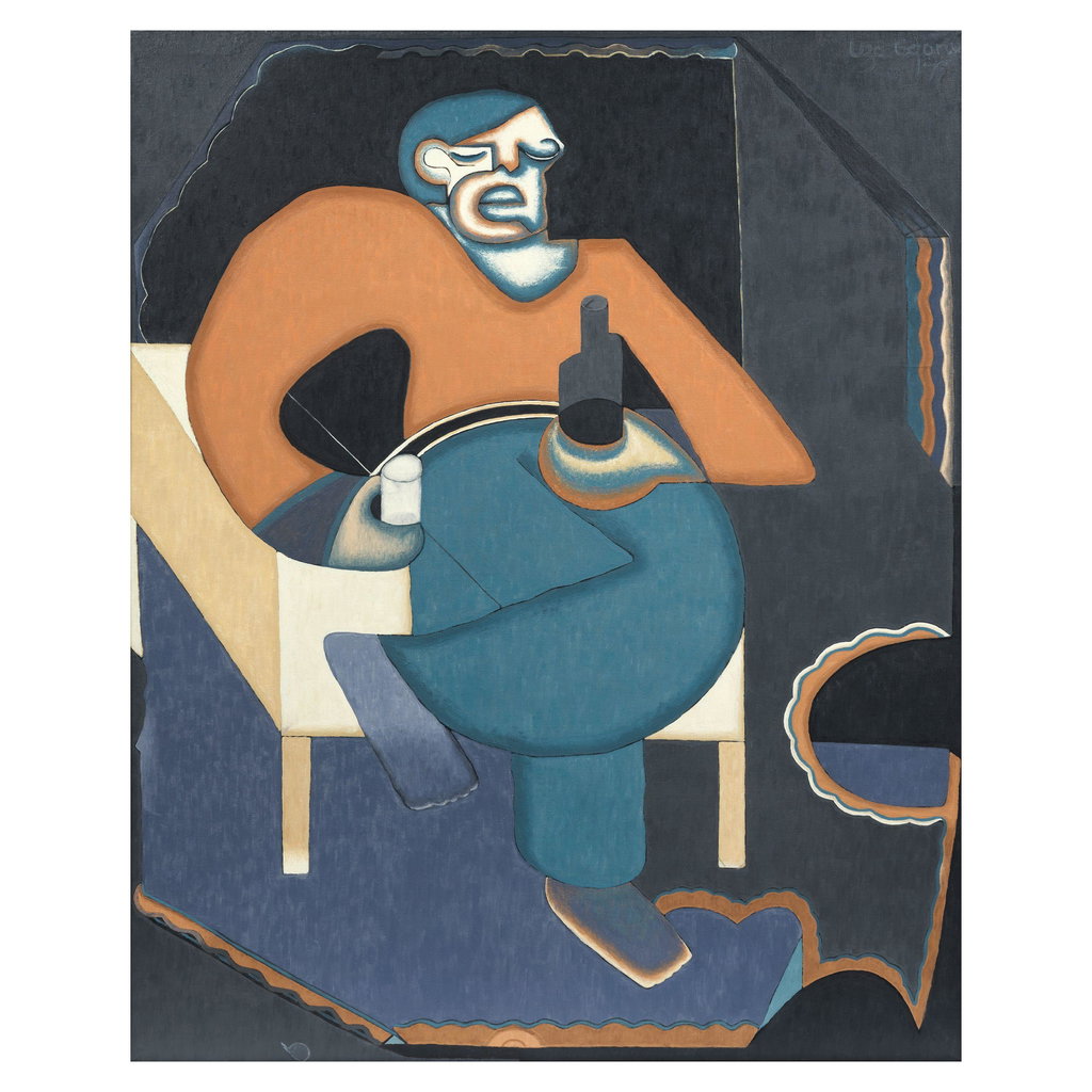 Man with glass of beer. Image courtesy of Bonhams