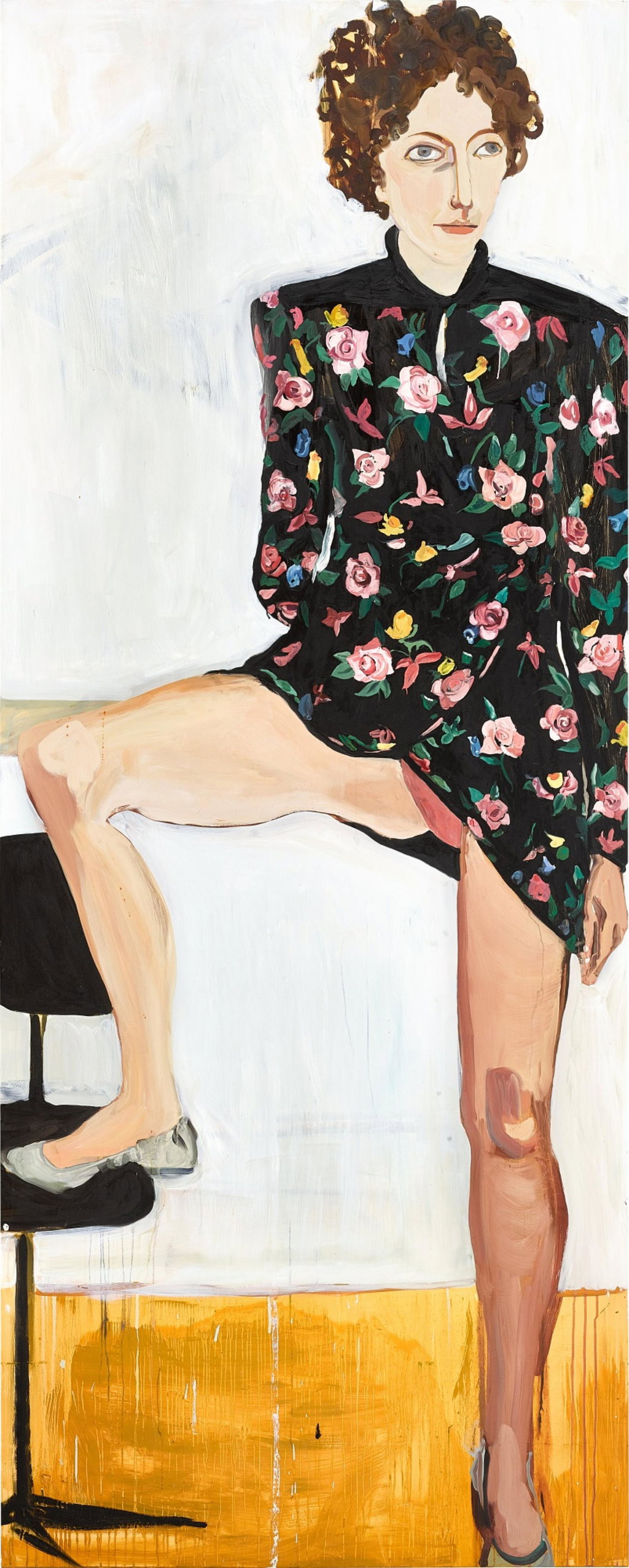 Rose by Chantal Joffe sold for $68,600. Image courtesy of Sotheby's