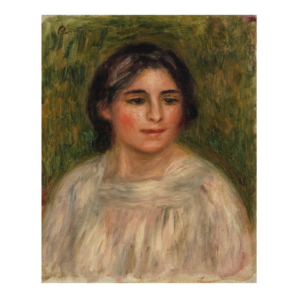 Gabrielle à la blouse blanche by Pierre-Auguste Renoir sold for $381,500. Image courtesy of Bonhams