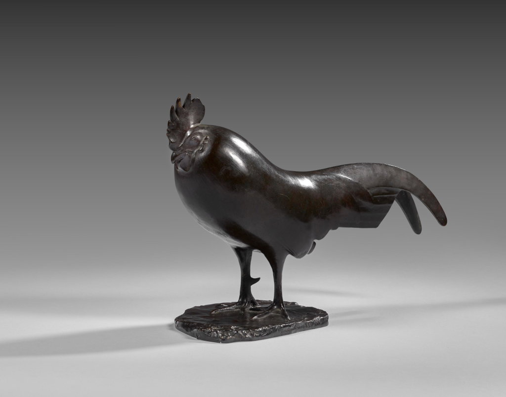 Sleeping Rooster (State A) by Francois Pompon sold for $49,300. Image courtesy of Artcurial