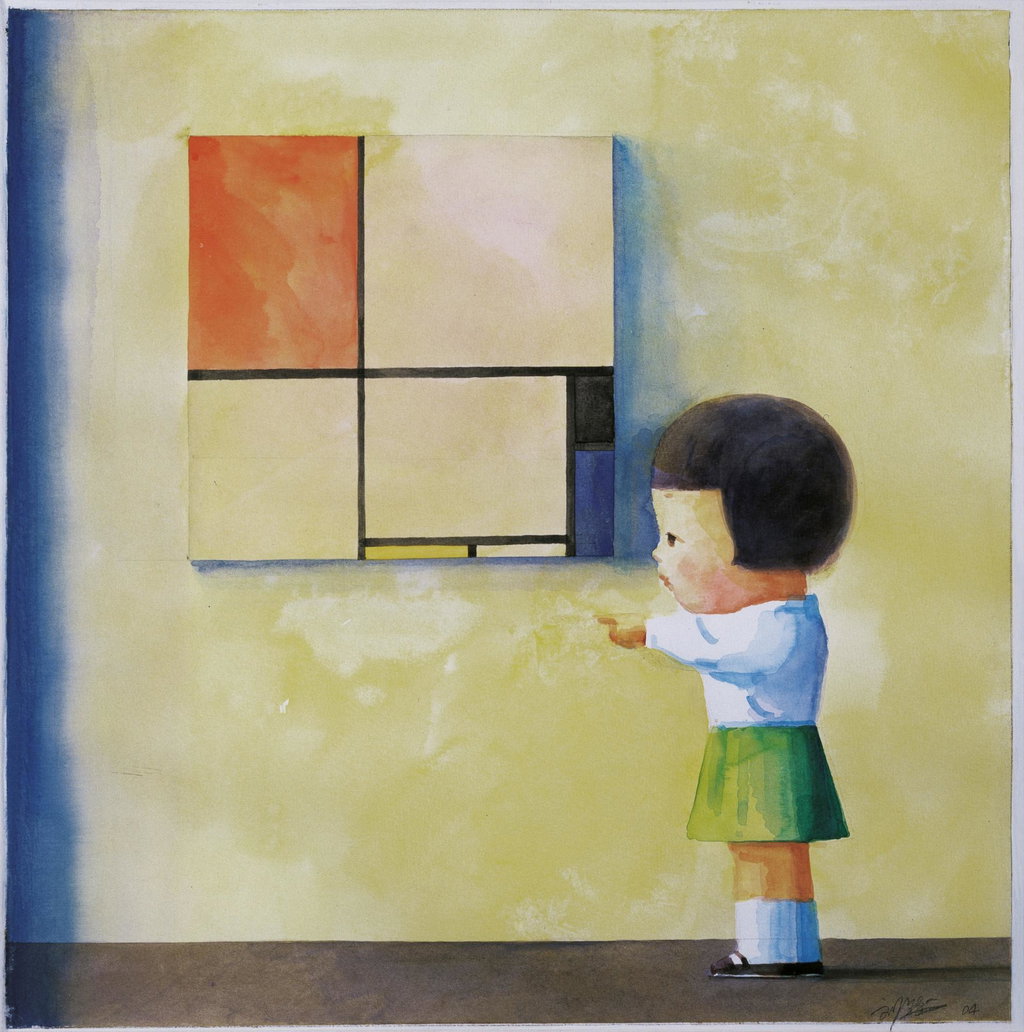 Girl with Mondrian 女孩與蒙德里安. Image courtesy of Sotheby's