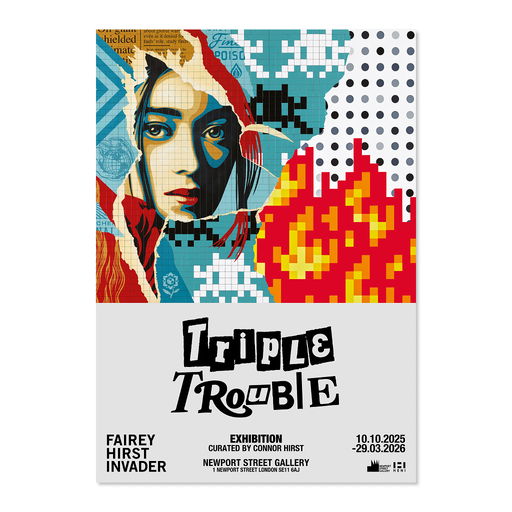 Triple Trouble Poster - Grey
