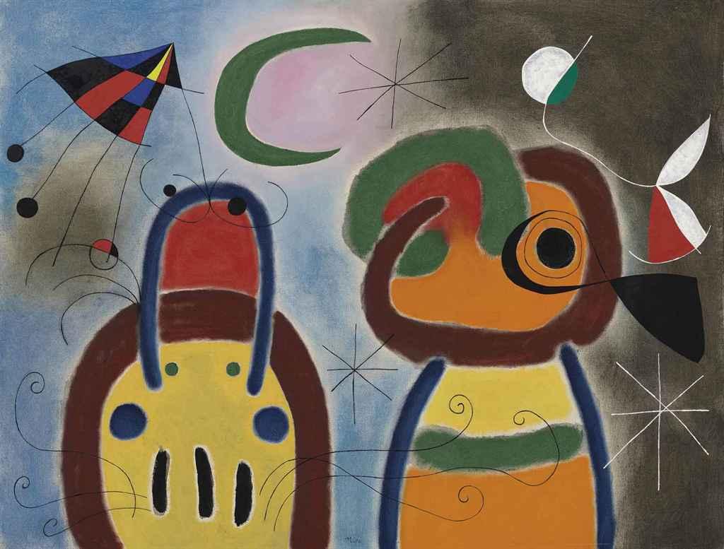 L'oiseau Au Plumage Déployé Vole Vers L'arbre Argenté (1953). Sold for $8.5m in 1989. Image courtesy of Sotheby's