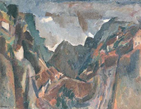 Storm over Penarrubia (1935). Sold for $132,100 in 1989. Image courtesy of Christie's