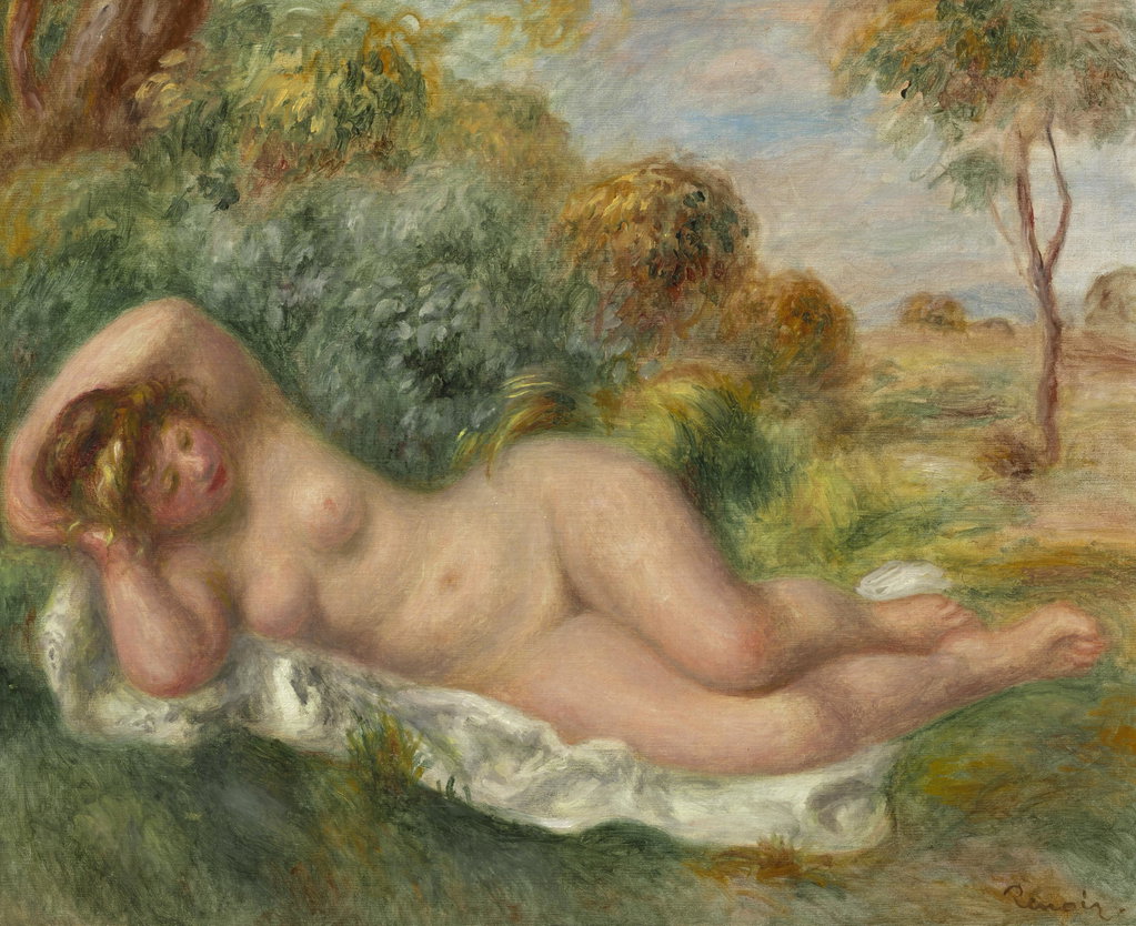 Nu couché ou La Boulangère by Pierre-Auguste Renoir estimated at $1.2m (low) to $1.8m (high). Image courtesy of Christie's