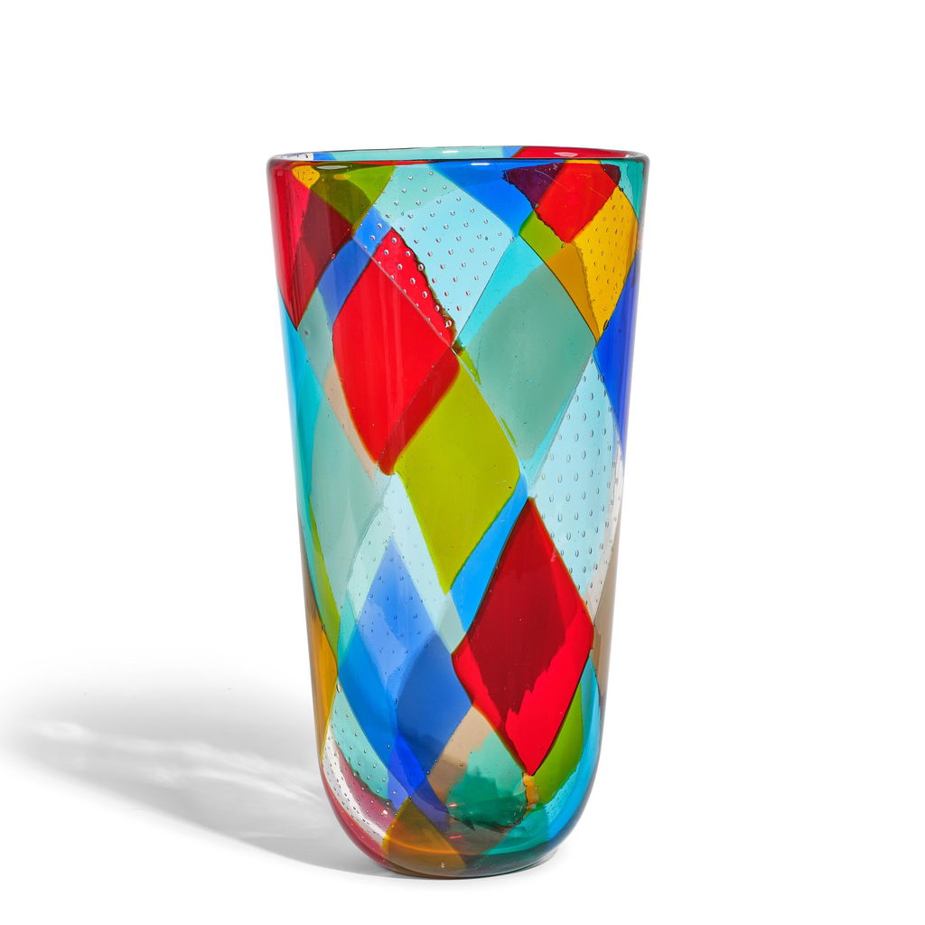 Pezzato Vase by Fulvio Bianconi sold for $23,000.
Image courtesy of Bonhams