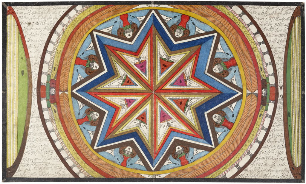 DER GROSSE SKT. ADOLF-STARN (THE GREAT ST. ADOLF-STAR), DOUBLE-SIDED by Adolf Wolfli sold for $119,700.
Image courtesy of Christie's