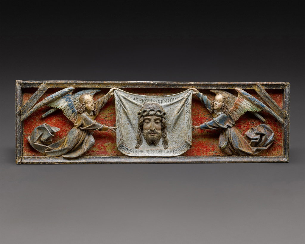 Relief with the Veil of Veronica held by Angels by German sold for $59,300. Image courtesy of Sotheby's