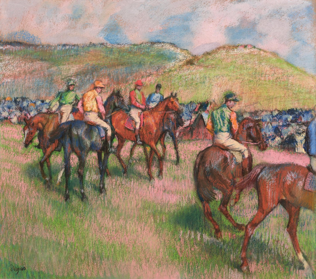 Avant la course by Edgar Degas estimated at $20m (low) to $30m (high). Image courtesy of Sotheby's