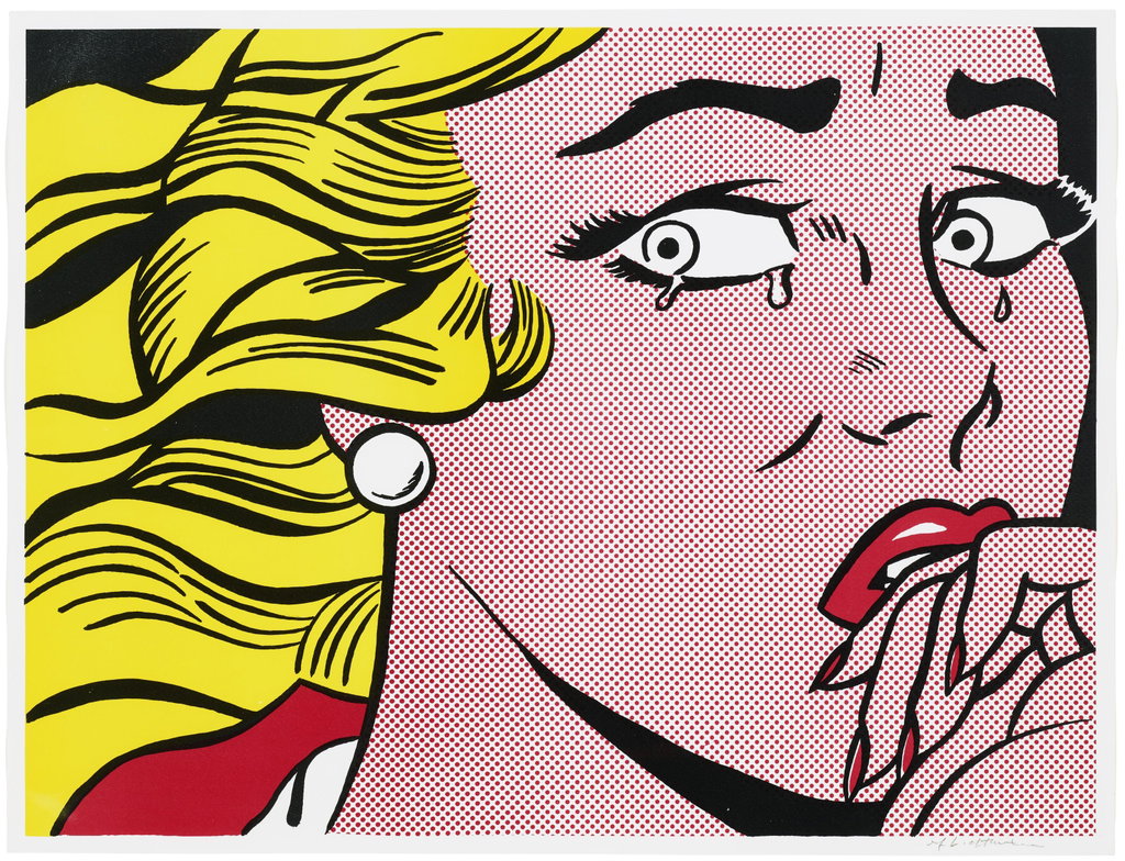 Crying Girl by Roy Lichtenstein sold for $179,200. Image courtesy of Christie's