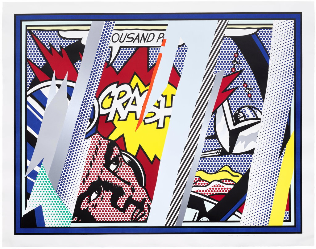 Reflections on Crash, from Reflections Series by Roy Lichtenstein sold for $208,700. Image courtesy of Phillips