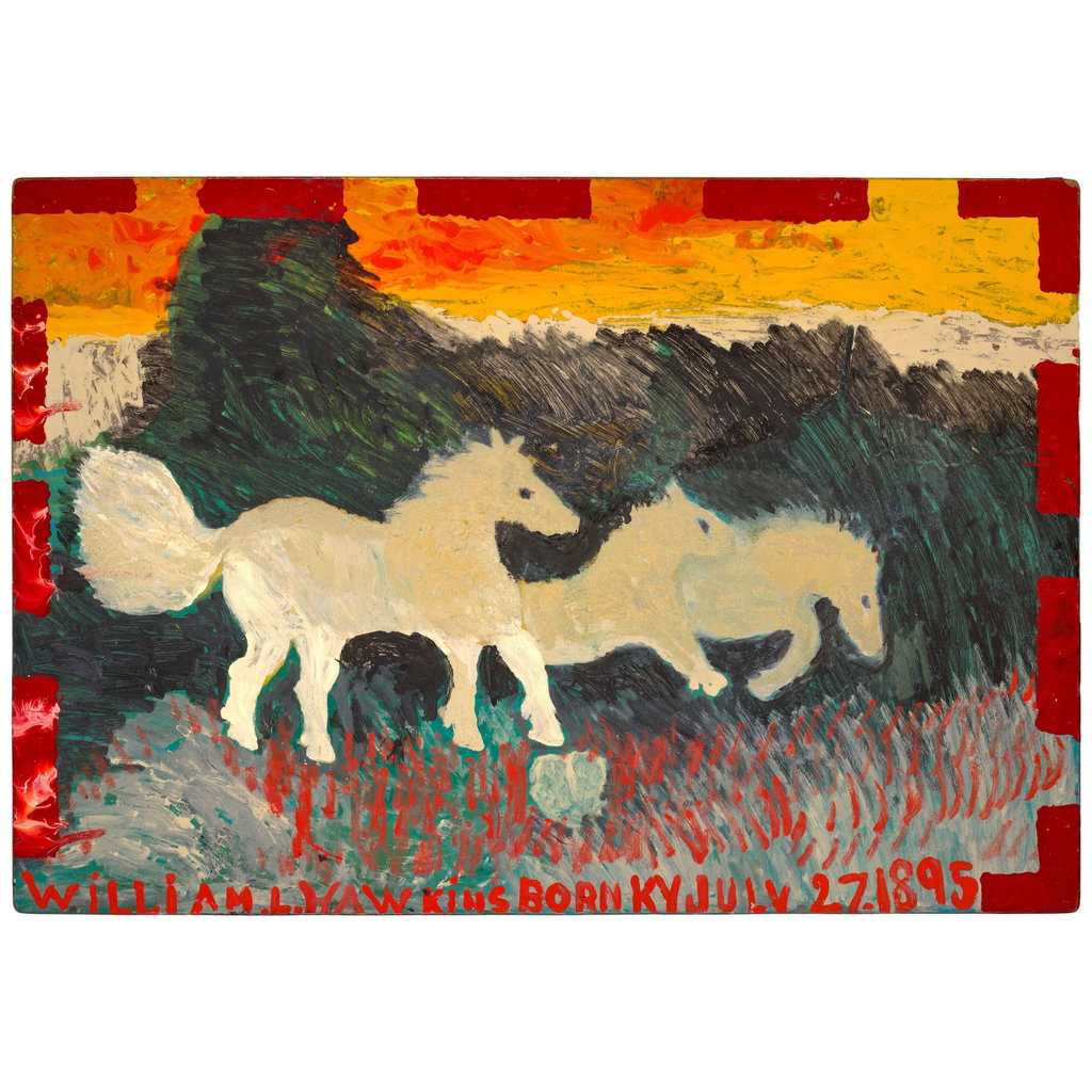 3 Horses by William Hawkins sold for $38,400. Image courtesy of Bonhams