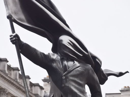 Statue with Banksy signature appears in London