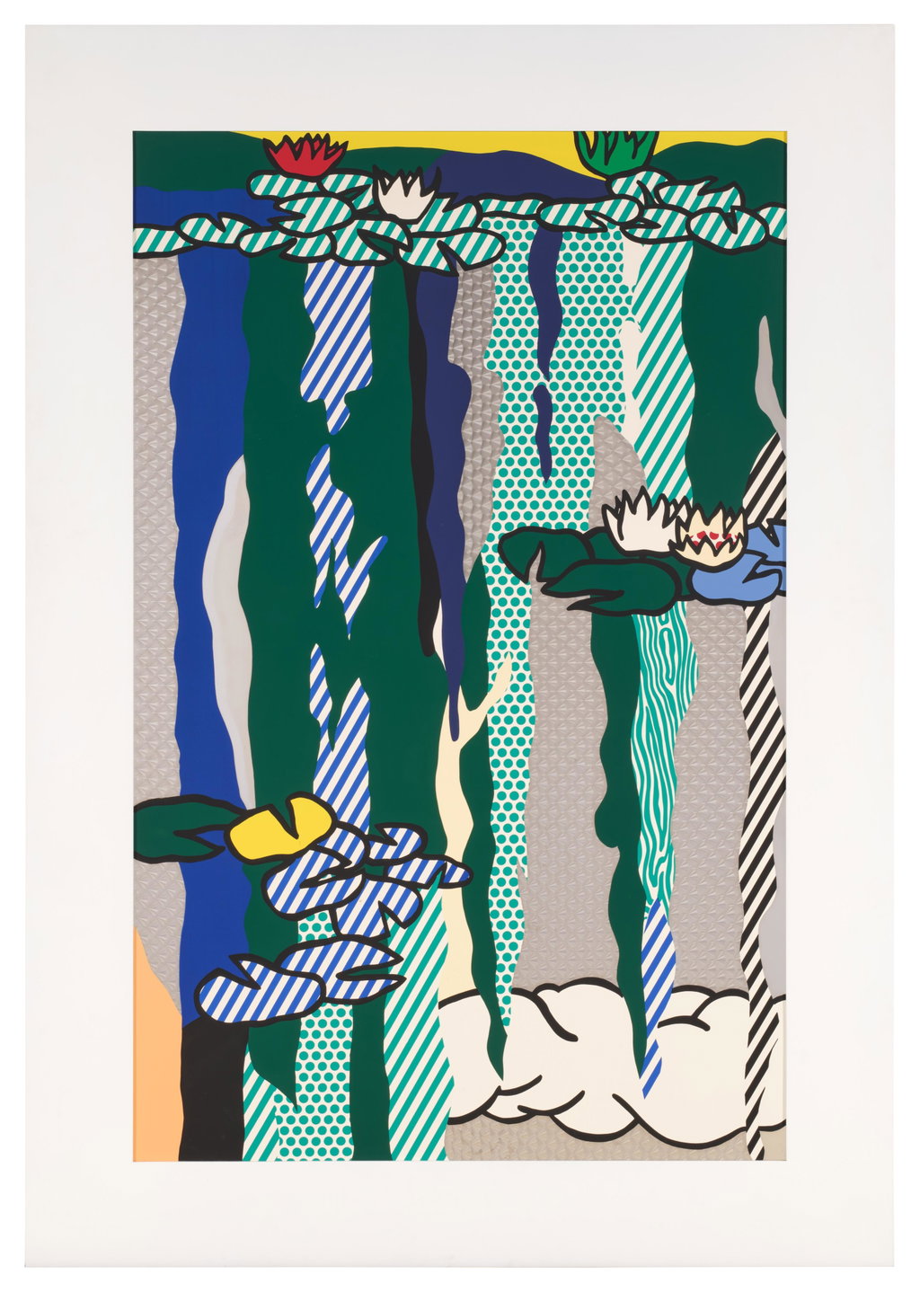 Water Lilies with Cloud by Roy Lichtenstein estimated at $400,000 (low) to $600,000 (high). Image courtesy of Sotheby's