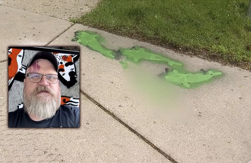 Gay Artist’s Street Paintings Vandalized With Anti-Gay Slur
