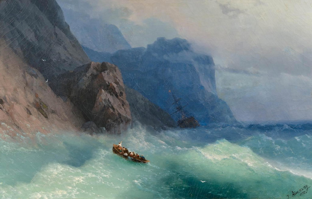Shipwreck on a rocky coast. Image courtesy of Koller Auktionen