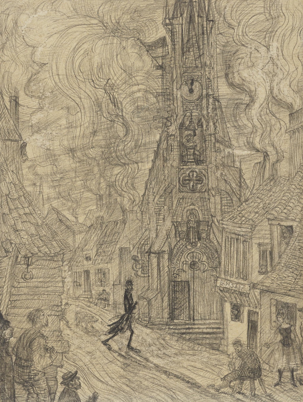 Le diable dans le beffroi ('The Devil in the Belfry') by James Ensor sold for $118,700. Image courtesy of Christie's