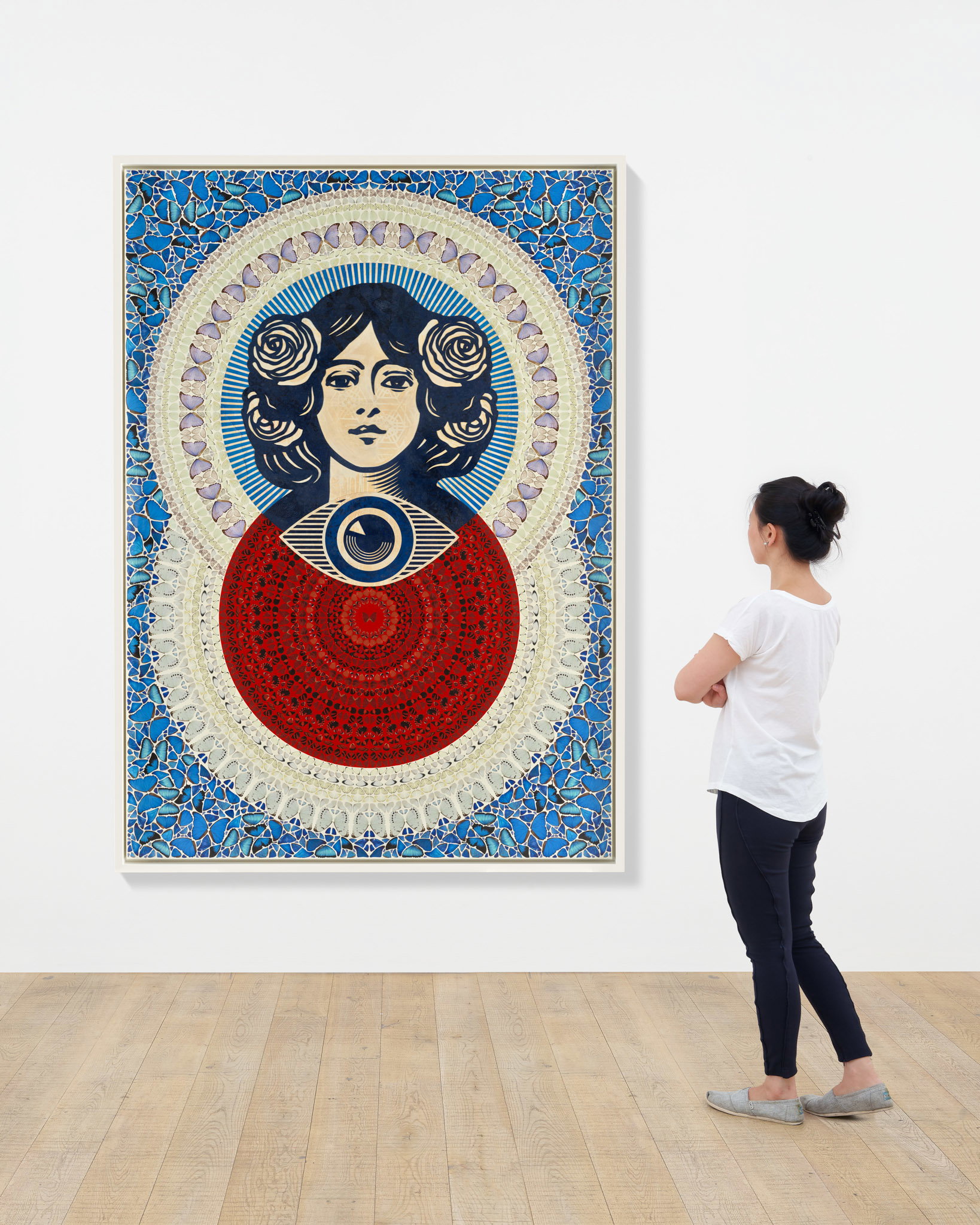 Third Eye Butterfly Mandala (Blue) scale image