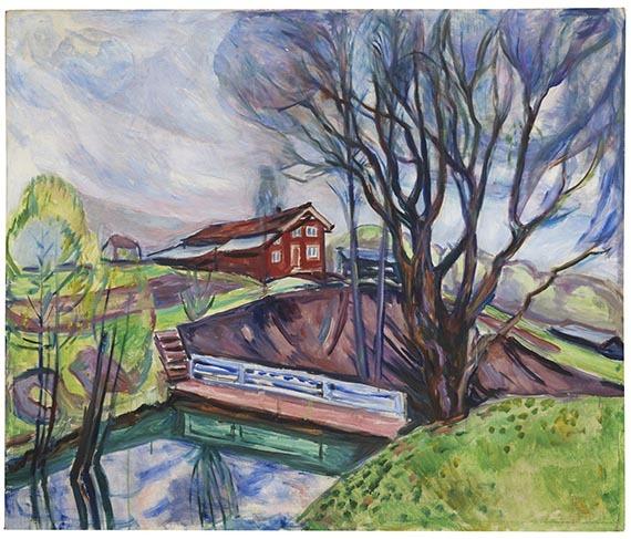 Das rote Haus (Det røde hus) by Edvard Munch sold for $2.33m.
Image courtesy of Ketterer Kunst