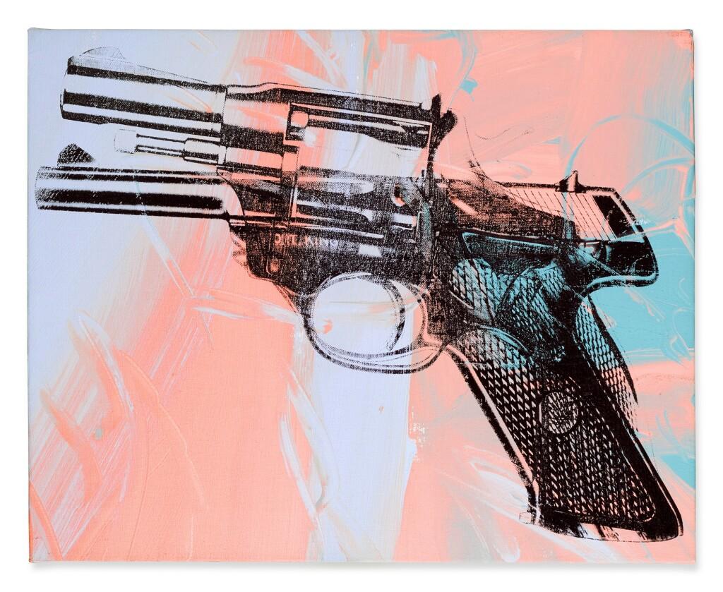 Guns by Andy Warhol estimated at $606,700.
Image courtesy of Sotheby's