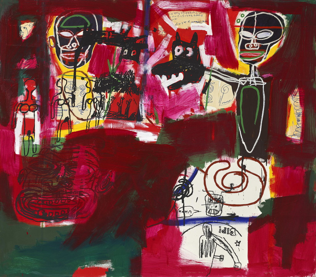 Sabado por la Noche (Saturday Night) by Jean-Michel Basquiat sold for $14.48m.
Image courtesy of Christie's