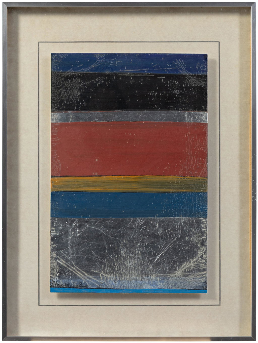 N°26-1969 Multihorizon by Anna-Eva Bergman sold for $51,200 (1381% above estimate). Image courtesy of Sotheby's